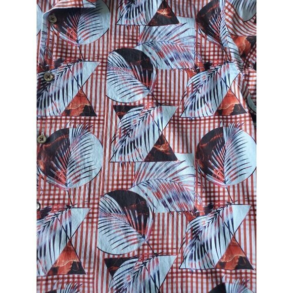 Stitch Note Shirt Mens Sz XXL Short Sleeve Egyptian Cotton Button Down Geometric - Picture 3 of 7